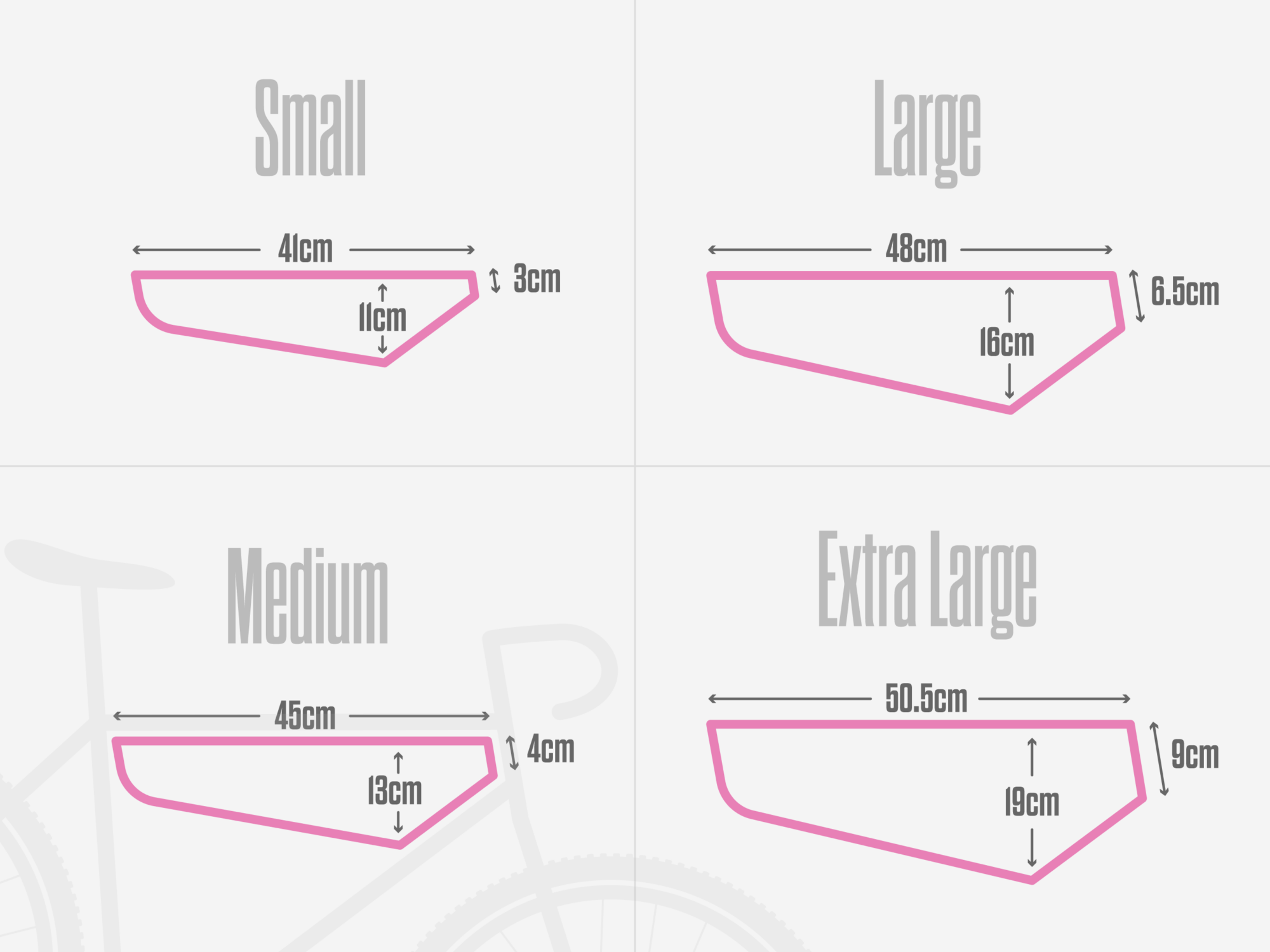 Frame Bag Size Chart